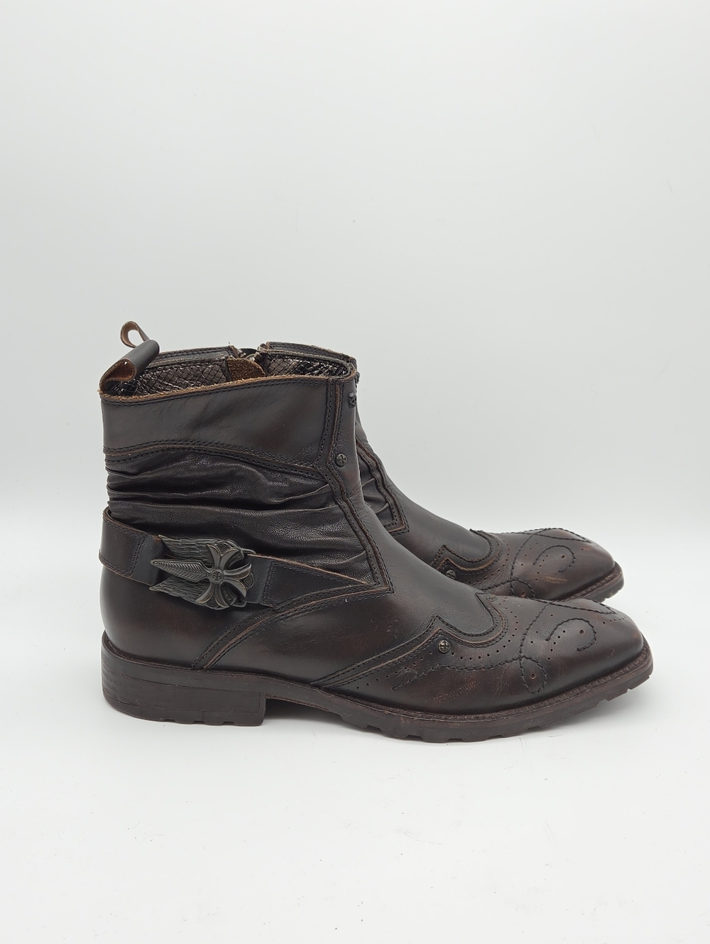 Mark Nason Flybe Western Brown Leather Boots Size Men's 8